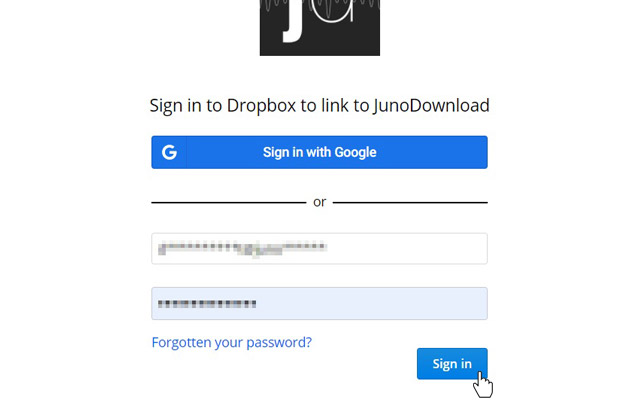 Login to your Dropbox account.